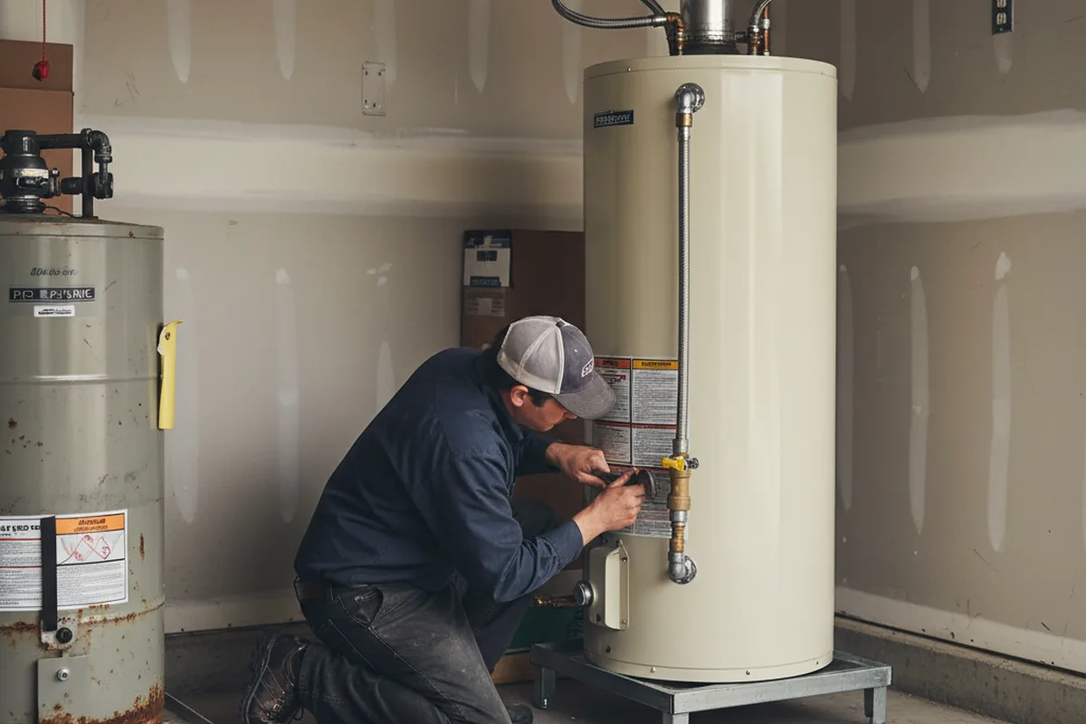 Water heater and shutoff valve replacement in Rockwall