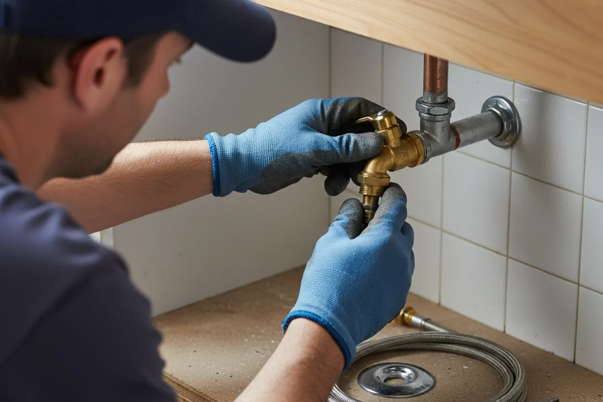 Shutoff valve and fitting work during Emergency Plumbing in Rockwall